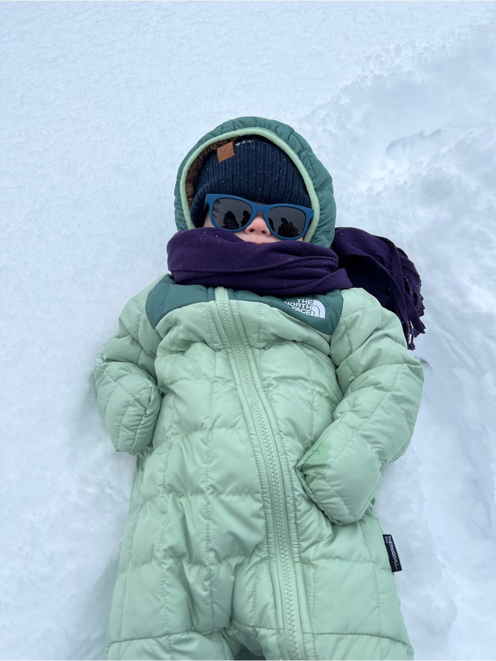 The North Face Kids Light Green  ThermoBall One-Piece Snowsuit 6-12 months